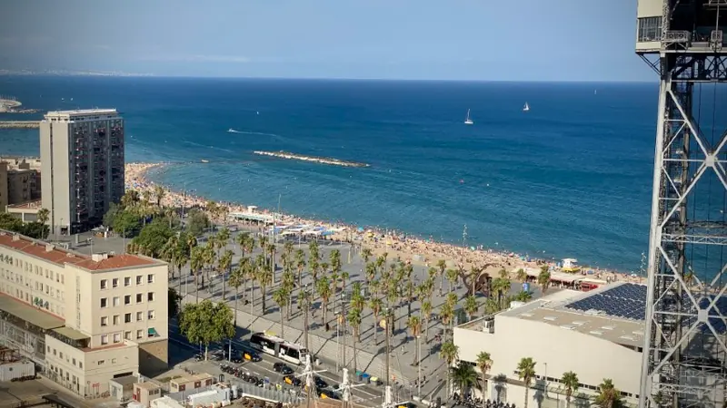 Barceloneta beach and the Mediterranean